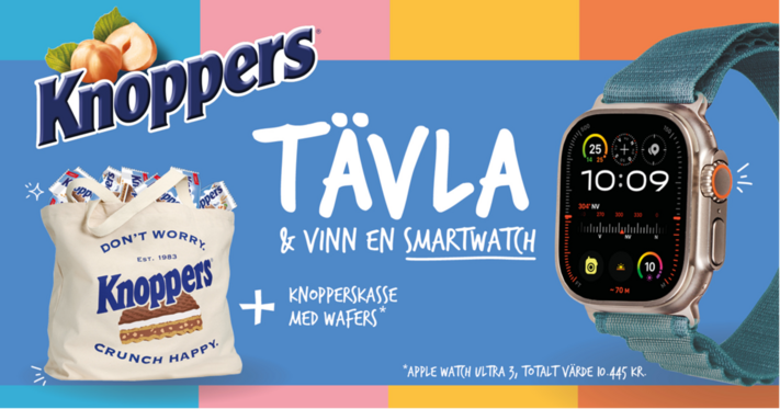 T&auml;vla med Knoppers &ndash; vinn smartwatch & Knopperskasse med wafers!
